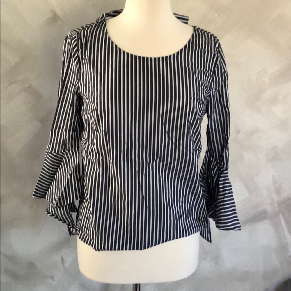 IZ BYER STRIPED BLOUSE Sz.M